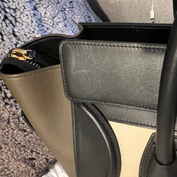 Celine Tri-Colored Luggage Tote - Picture 5 of 14